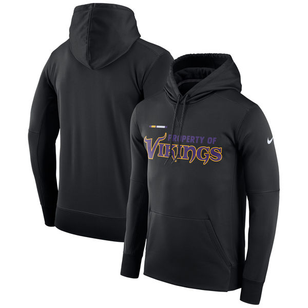 Minnesota Vikings Nike Property Of Performance Pullover Hoodie Black