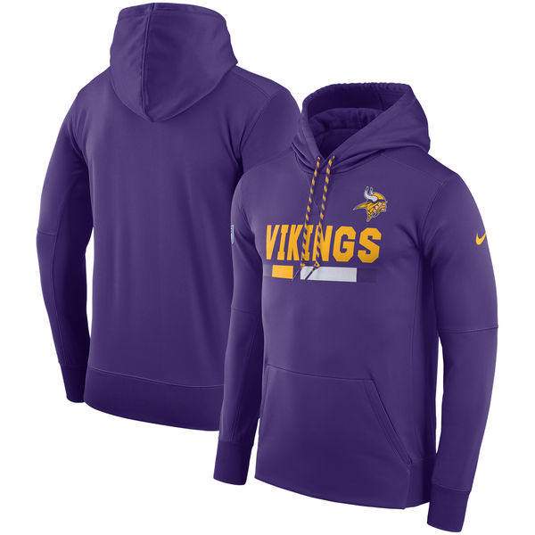 Minnesota Vikings Nike Team Name Performance Pullover Hoodie Purple
