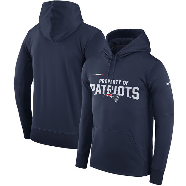 New England Patriots Nike Property Of Performance Pullover Hoodie Navy New England Patriots Nike Property Of Performance Pullover Hoodie Navy