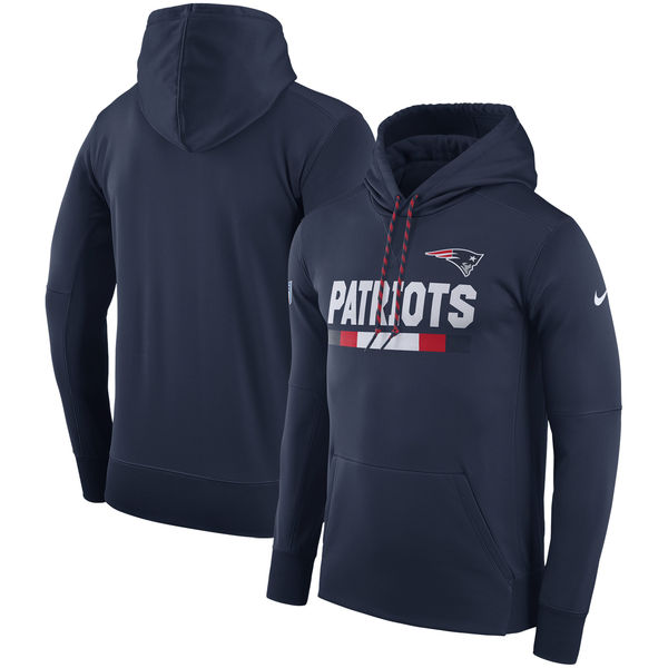 New England Patriots Nike Team Name Performance Pullover Hoodie Navy