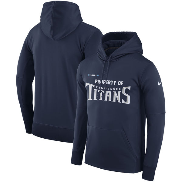 Tennessee Titans Nike Property Of Performance Pullover Hoodie Navy