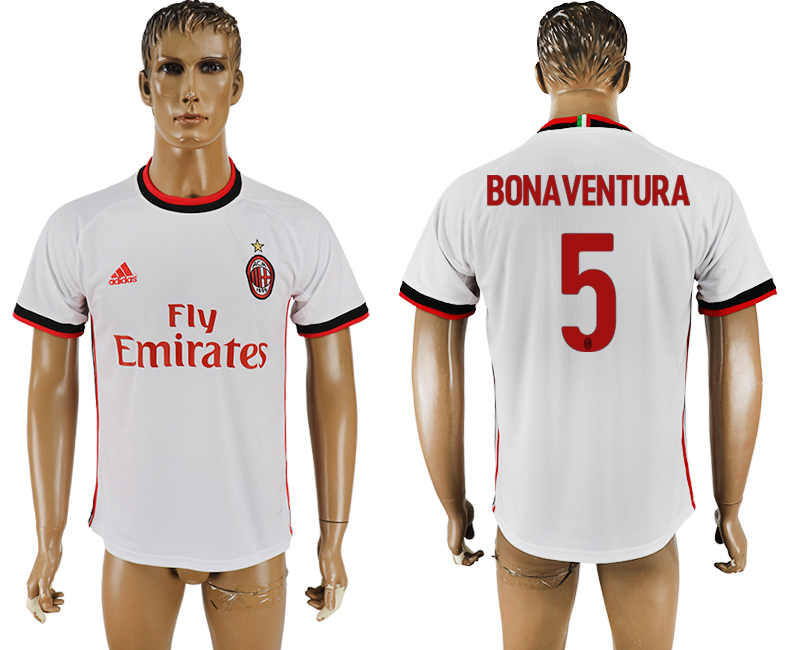 2017-18 AC Milan 5 BONAVENTURA Away Thailand Soccer Jersey