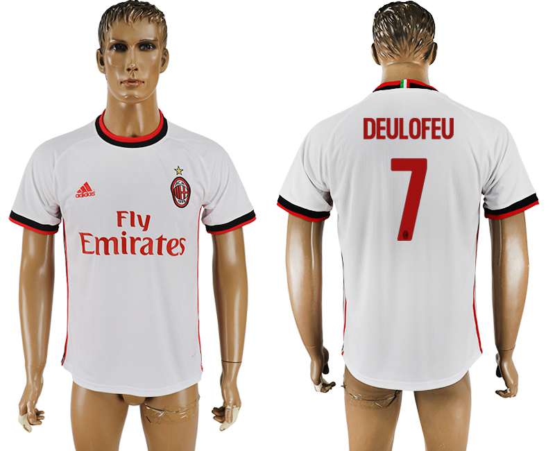 2017-18 AC Milan 7 DEULOFEU Away Thailand Soccer Jersey