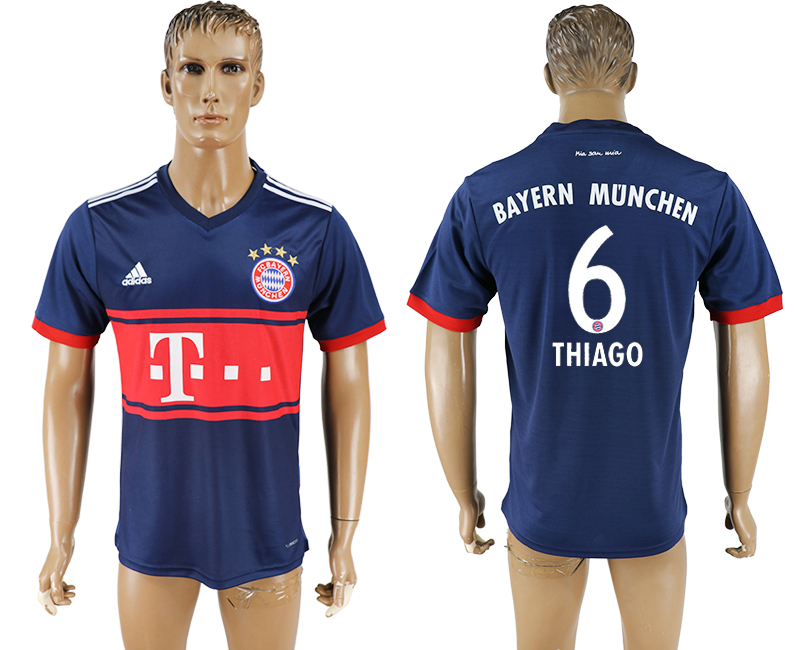 2017-18 Bayern Munich 6 THIAGO Away Thailand Soccer Jersey