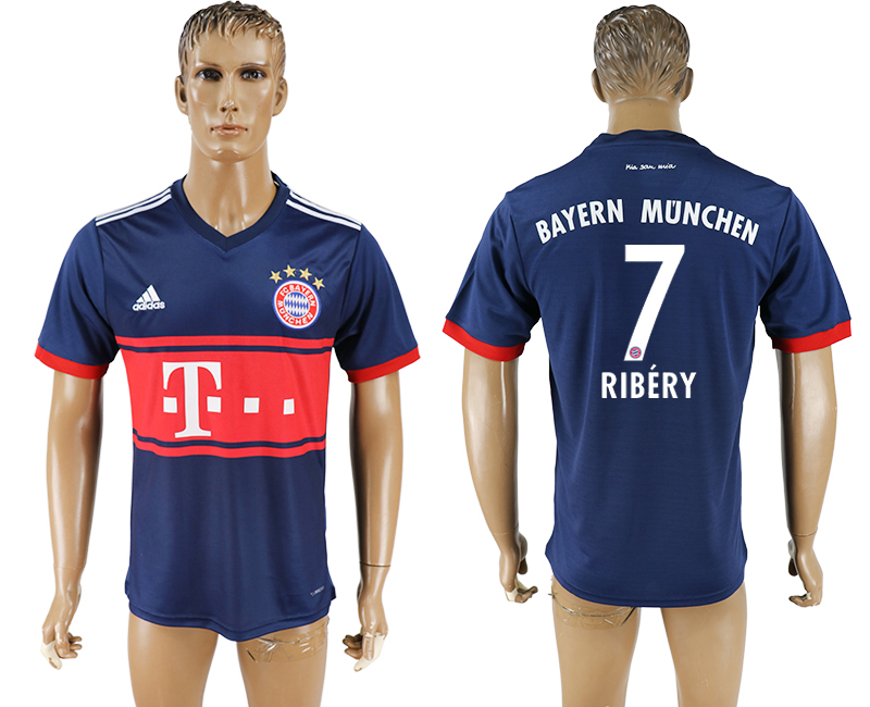 2017-18 Bayern Munich 7 RIBERY Away Thailand Soccer Jersey