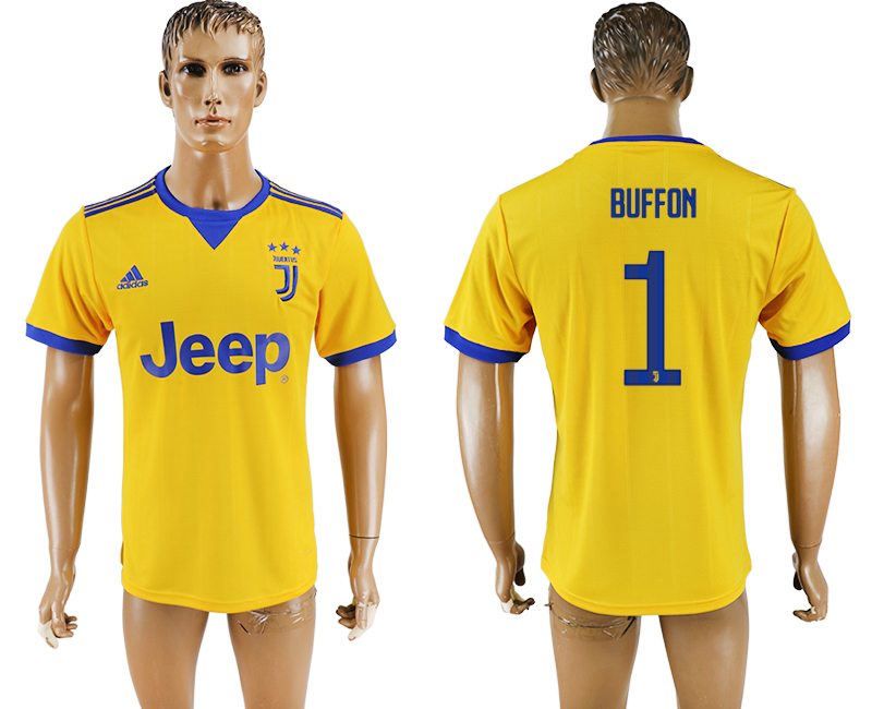 2017-18 Juventus 1 BUFFON Away Thailand Soccer Jersey