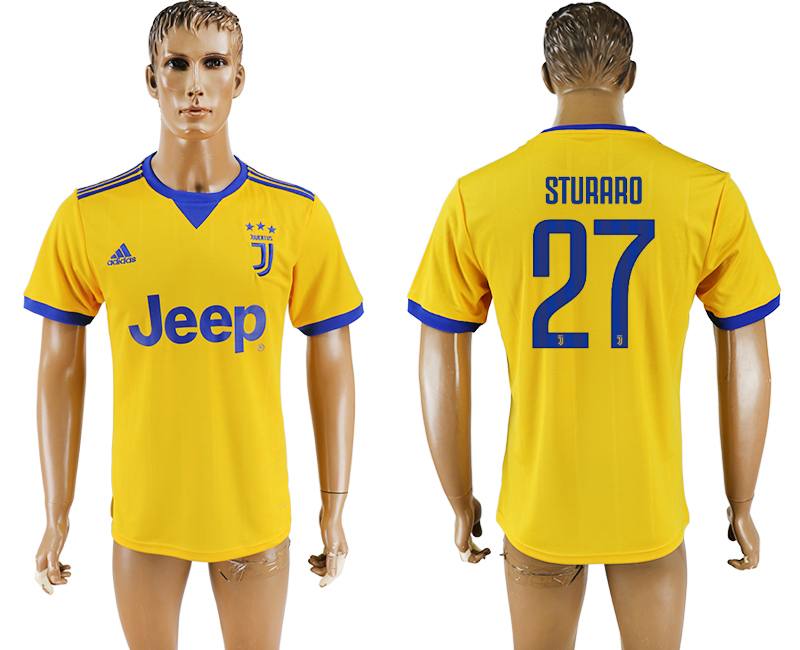 2017-18 Juventus 27 STURARO Away Thailand Soccer Jersey 2017-18 Juventus 27 STURARO Away Thailand Soccer Jersey