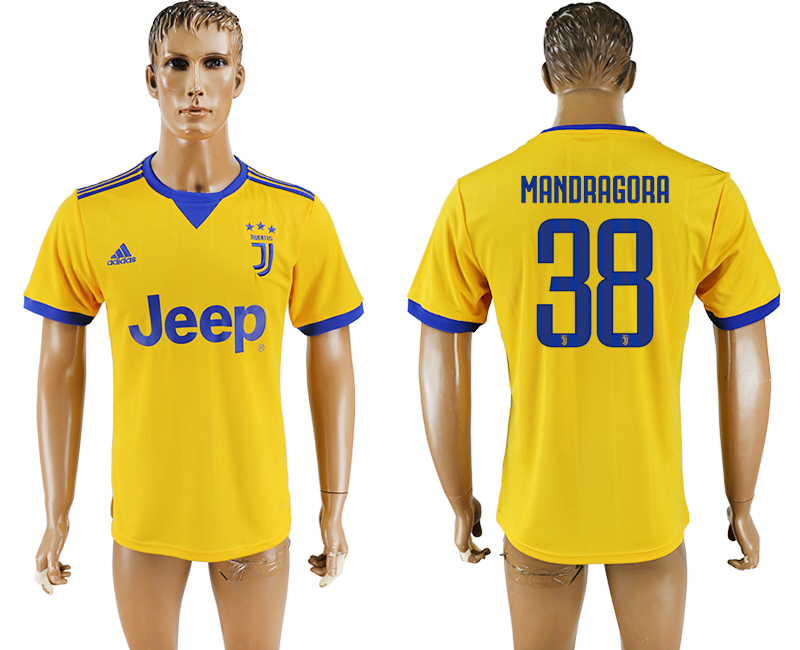 2017-18 Juventus 38 MANDRAGORA Away Thailand Soccer Jersey