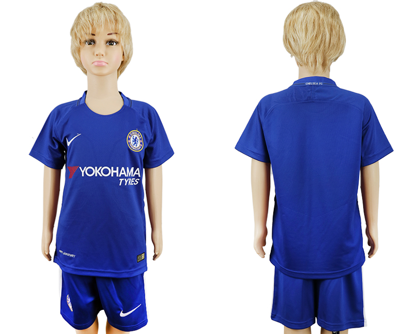 2017-18 Chelsea Home Youth Soccer Jersey 2017-18 Chelsea Home Youth Soccer Jersey