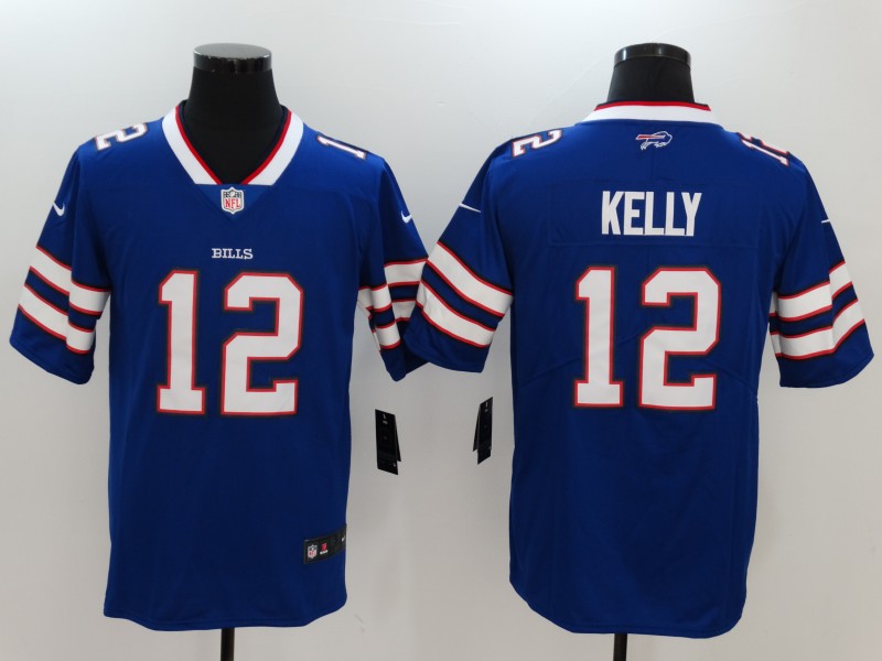 Nike Bills 12 Jim Kelly Blue Youth Vapor Untouchable Player Limited Jersey