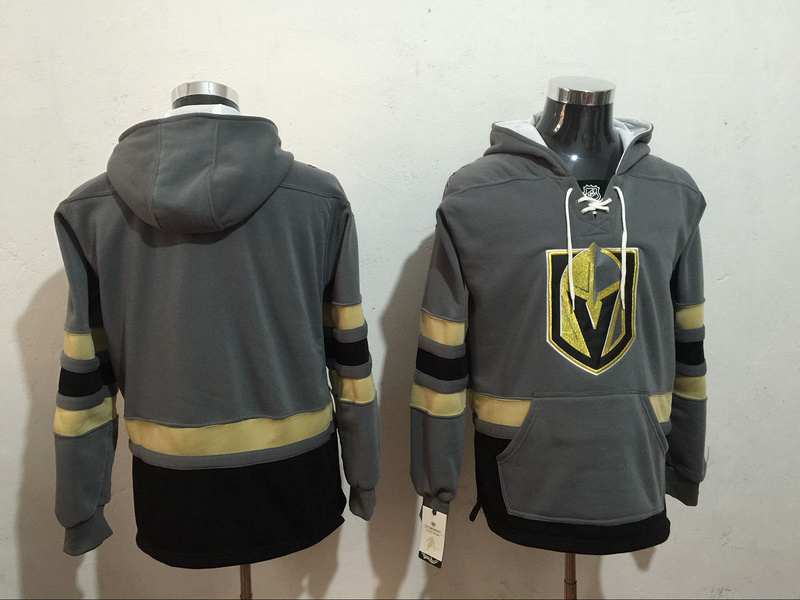 Vegas Golden Knights Blank Gray All Stitched Hooded Sweatshirt