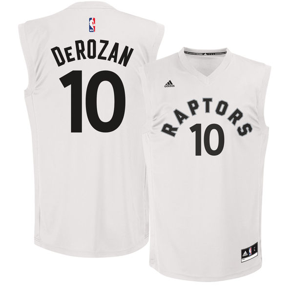 Raptors 10 DeMar DeRozan White Fashion Replica Jersey