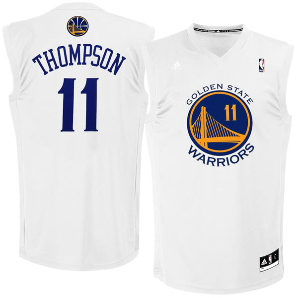 Warriors 11 Klay Thompson White Fashion Replica Jersey Warriors 11 Klay Thompson White Fashion Replica Jersey