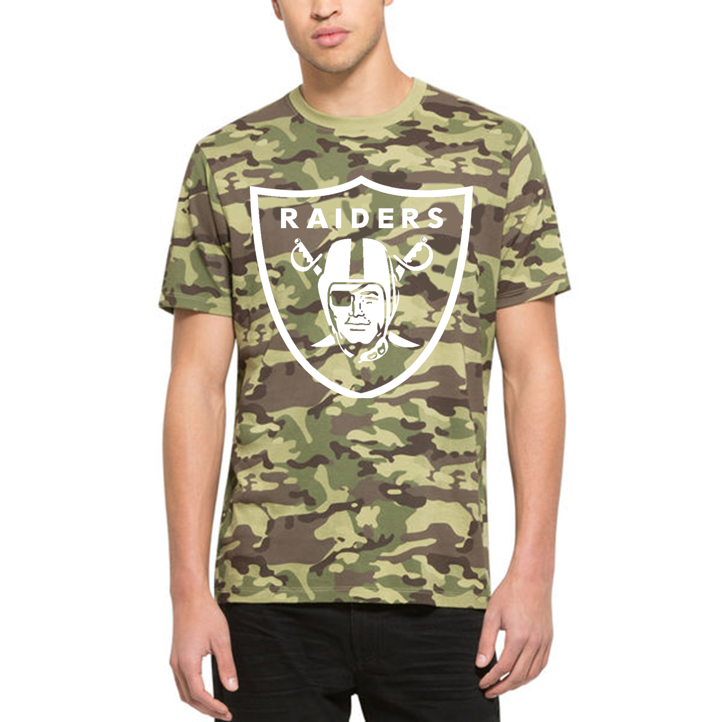 Oakland Raiders '47 Alpha Men's T Shirt Camo