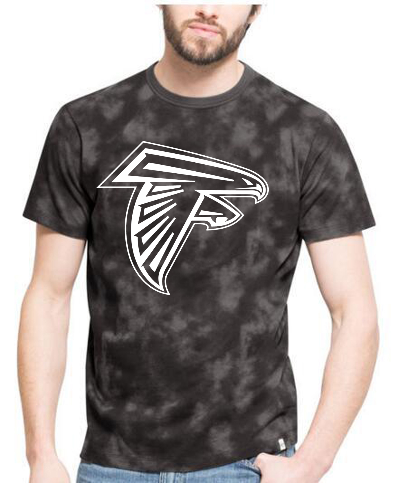 Falcons Team Logo Black Camo Men's T Shirt