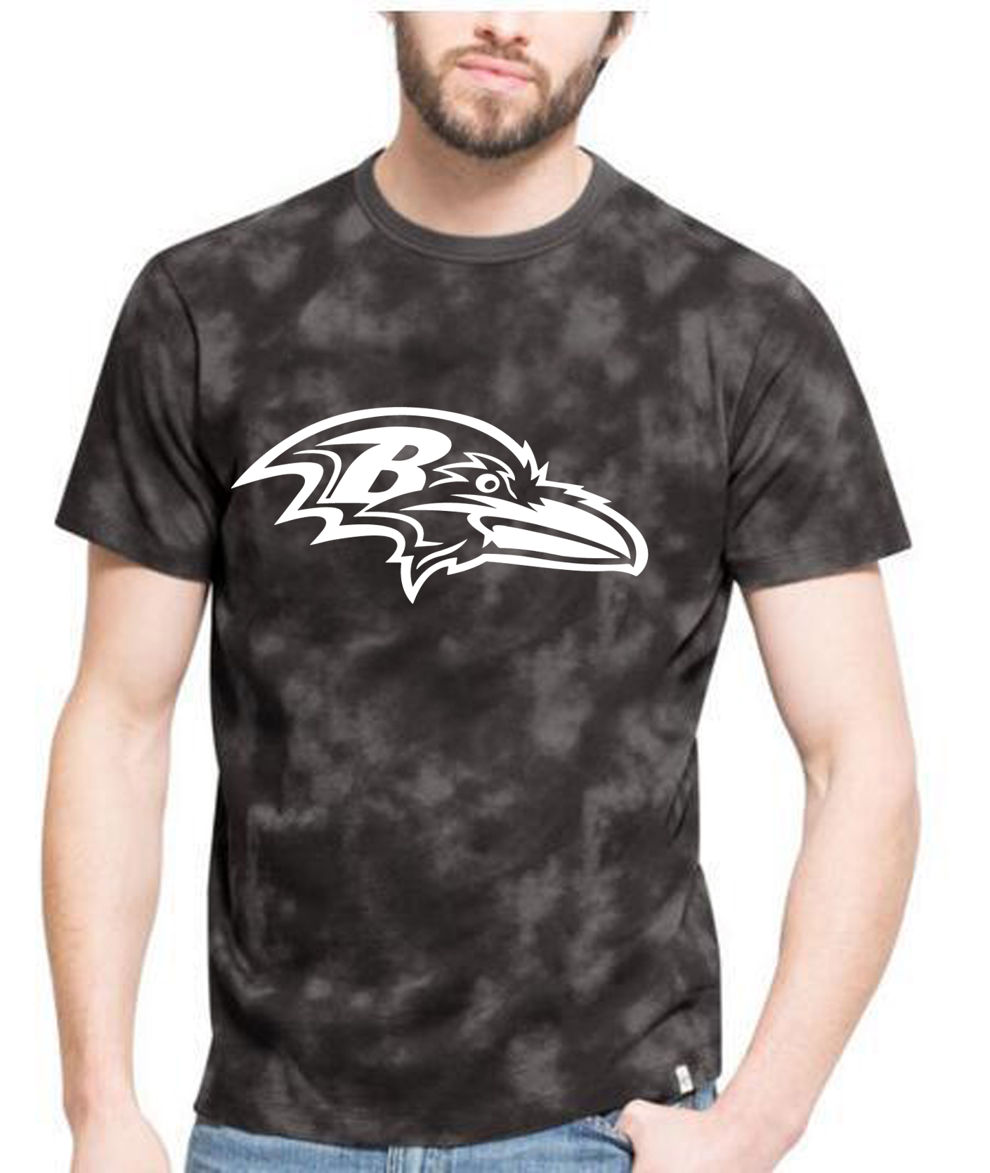 Ravens Team Logo Black Camo Men's T Shirt