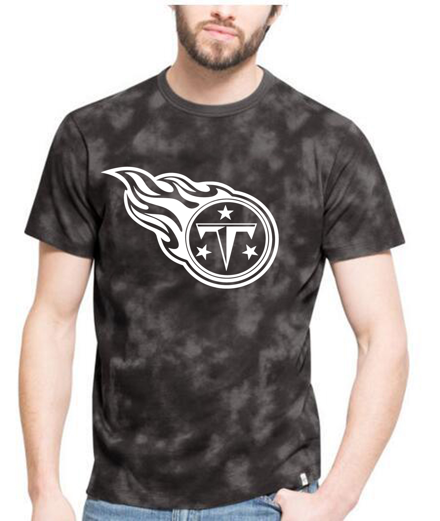 Titans Team Logo Black Camo Men's T Shirt - Click Image to Close