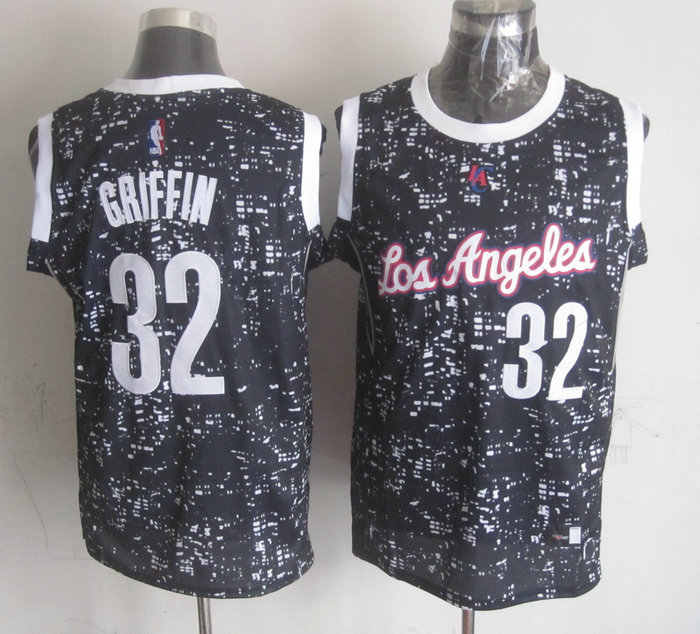 Clippers 32 Blake Griffin Black City Luminous Jersey