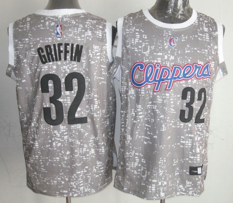 Clippers 32 Blake Griffin Gray City Luminous Jersey