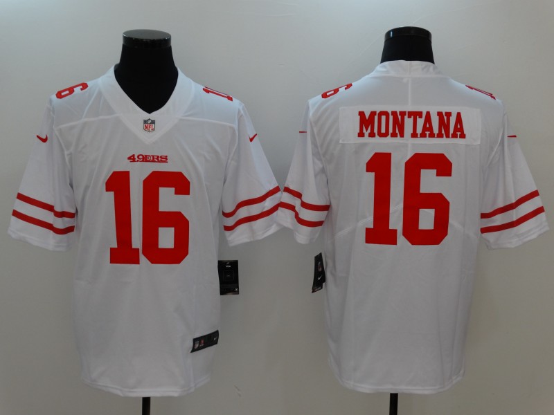 Nike 49ers 16 Joe Montana White Youth Vapor Untouchable Player Limited Jersey