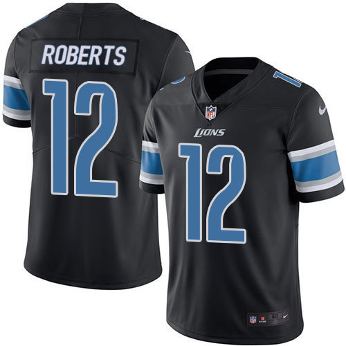 Nike Lions 12 Thomas Noel Black Color Rush Limited Jersey