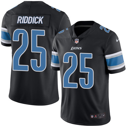 Nike Lions 25 Riddick Theo Black Color Rush Limited Jersey