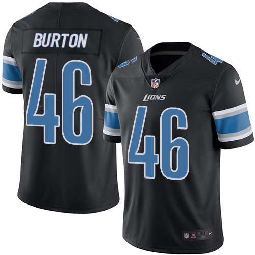 Nike Lions 46 Lawrence Desmond Black Color Rush Limited Jersey