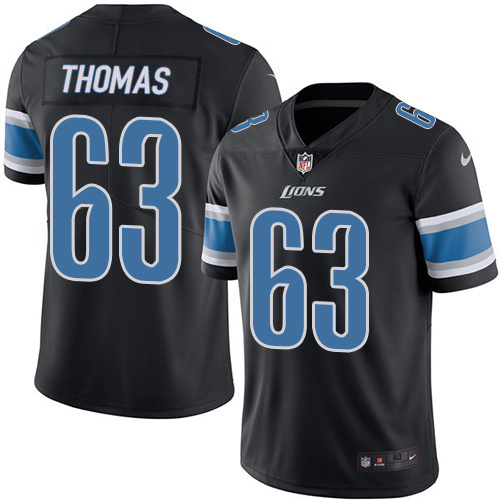Nike Lions 63 Thomas Brandon Black Youth Color Rush Limited Jersey