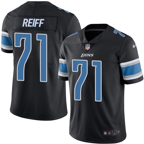 Nike Lions 71 Wagner Rick Black Color Rush Limited Jersey