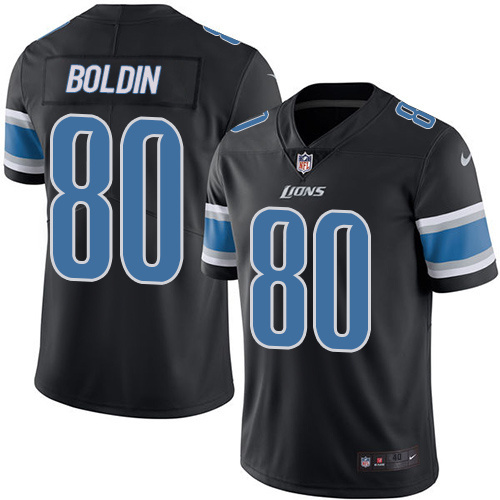 Nike Lions 80 Roberts Michael Black Color Rush Limited Jersey
