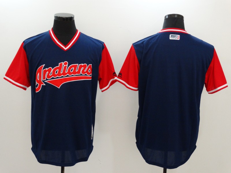 Indians Majestic Navy 2017 Players Weekend Team Jersey - Click Image to Close