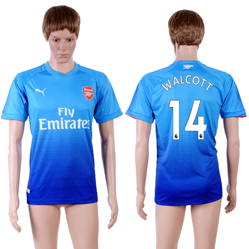 2017-18 Arsenal 14 WALCOTT Away Thailand Soccer Jersey