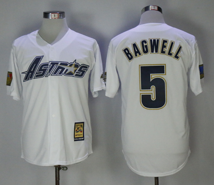 Astros 5 Jeff Bagwell White Cooperstown Collection Jersey
