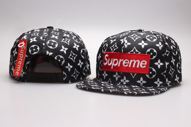 Supreme Black Snapback Adjustable Hat YP
