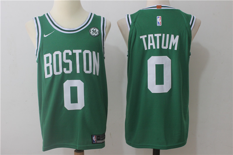 Celtics 0 Jayson Tatum Green Nike Authentic Jersey