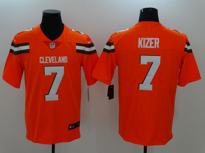 Nike Browns 7 DeShone Kizer Orange Vapor Untouchable Player Limited Jersey