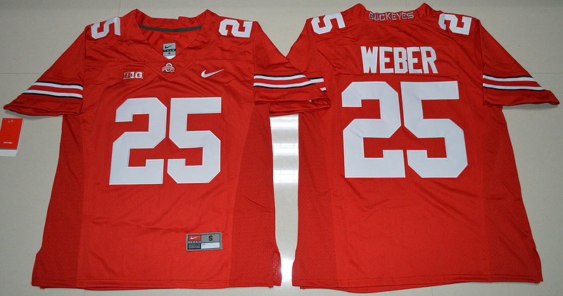 Ohio State Buckeyes 25 Mike Weber Red College Football Jersey
