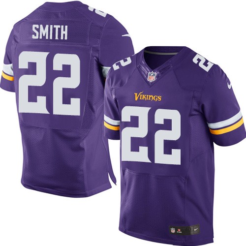 Nike Vikings 22 Harrison Smith Purple Elite Jersey