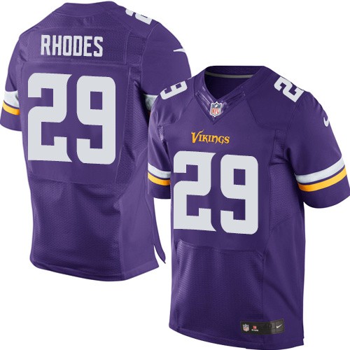 Nike Vikings 29 Xavier Rhodes Purple Elite Jersey