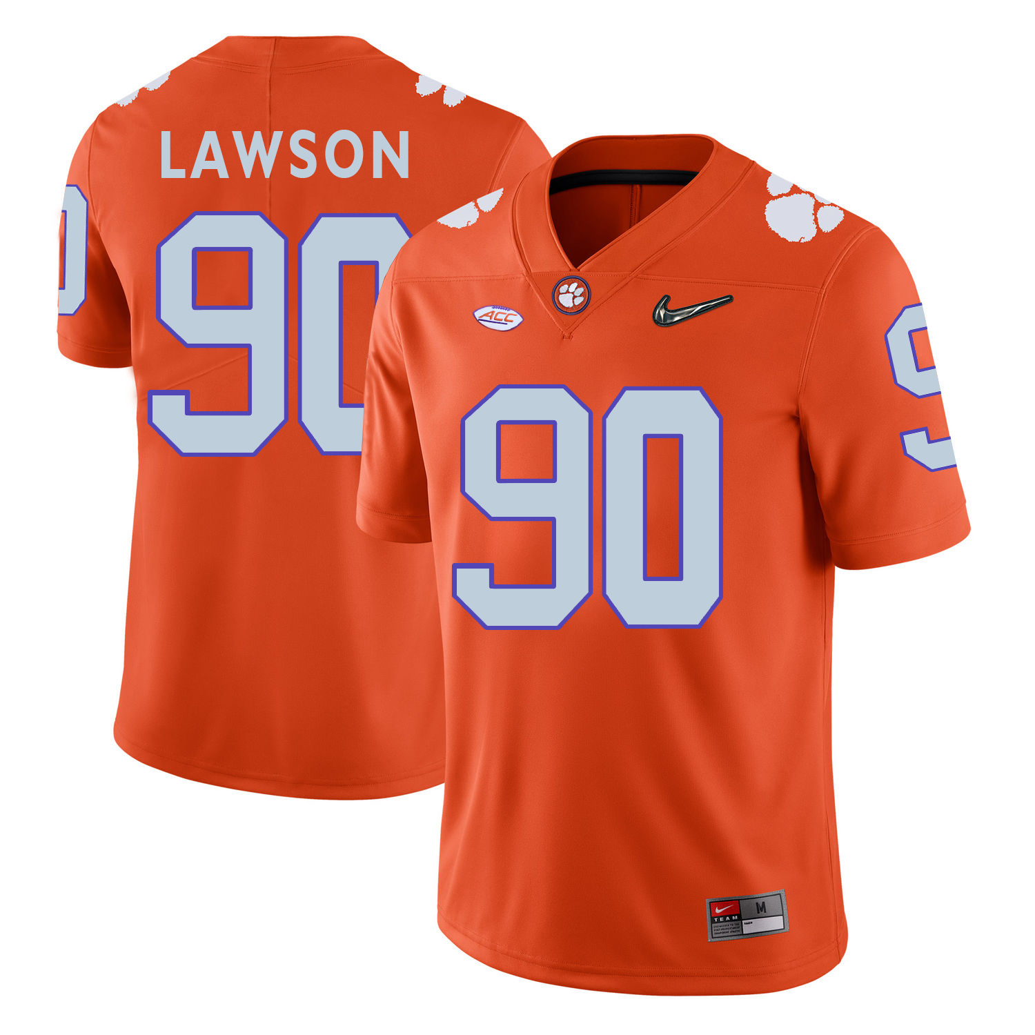 Clemson Tigers 90 Shaq Lawson Orange With Diamond Logo College Football Jersey