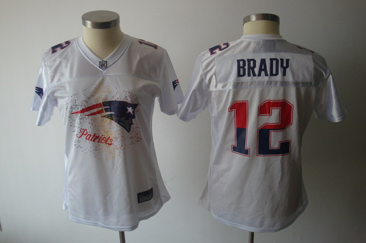 Patriots 12 Tom Brady White Women 2011 Fem Fan Jersey