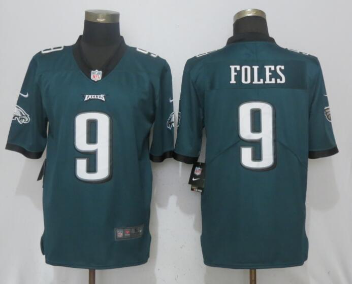 Nike Eagles 9 Nick Foles Green Vapor Untouchable Player Limited Jersey