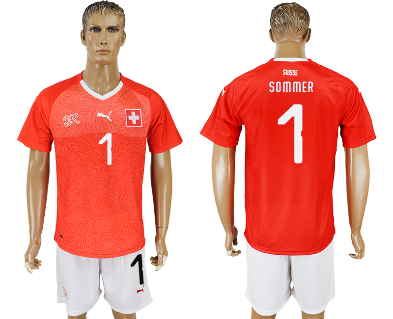 Switzerland 1 SOMMER Home 2018 FIFA World Cup Soccer Jersey - Click Image to Close