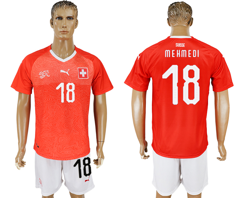 Switzerland 18 MEHMEDI Home 2018 FIFA World Cup Soccer Jersey - Click Image to Close