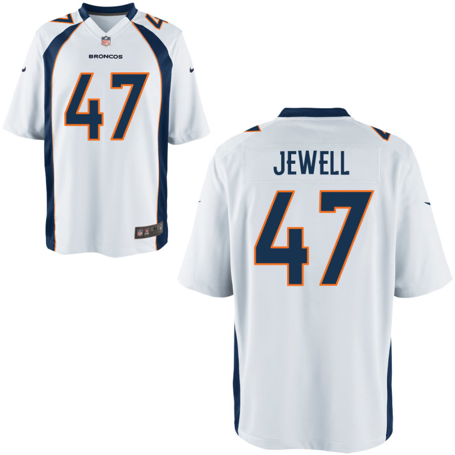 Nike Broncos 47 Josey Jewell White Elite Jersey