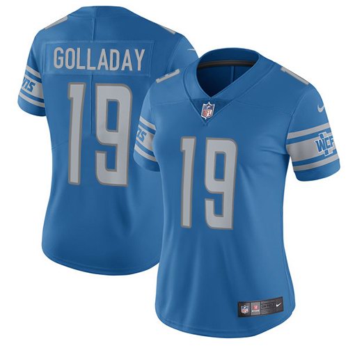 Nike Lions 19 Kenny Golladay Blue Women Vapor Untouchable Limited Jersey