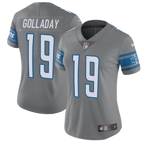 Nike Lions 19 Kenny Golladay Gray Throwback Women Vapor Untouchable Color Rush Limited Jersey