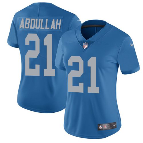 Nike Lions 21 Ameer Abdullah Blue Throwback Women Vapor Untouchable Limited Jersey