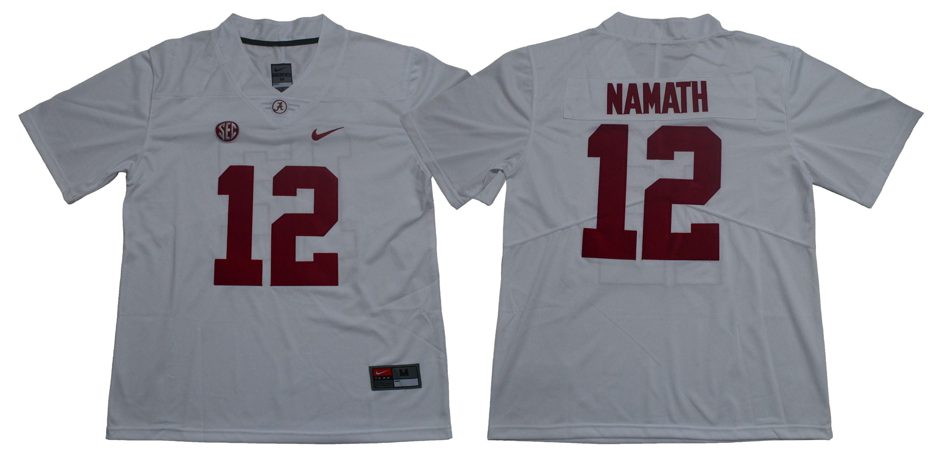Alabama Crimson Tide 12 Joe Namath White Nike College Football Jersey