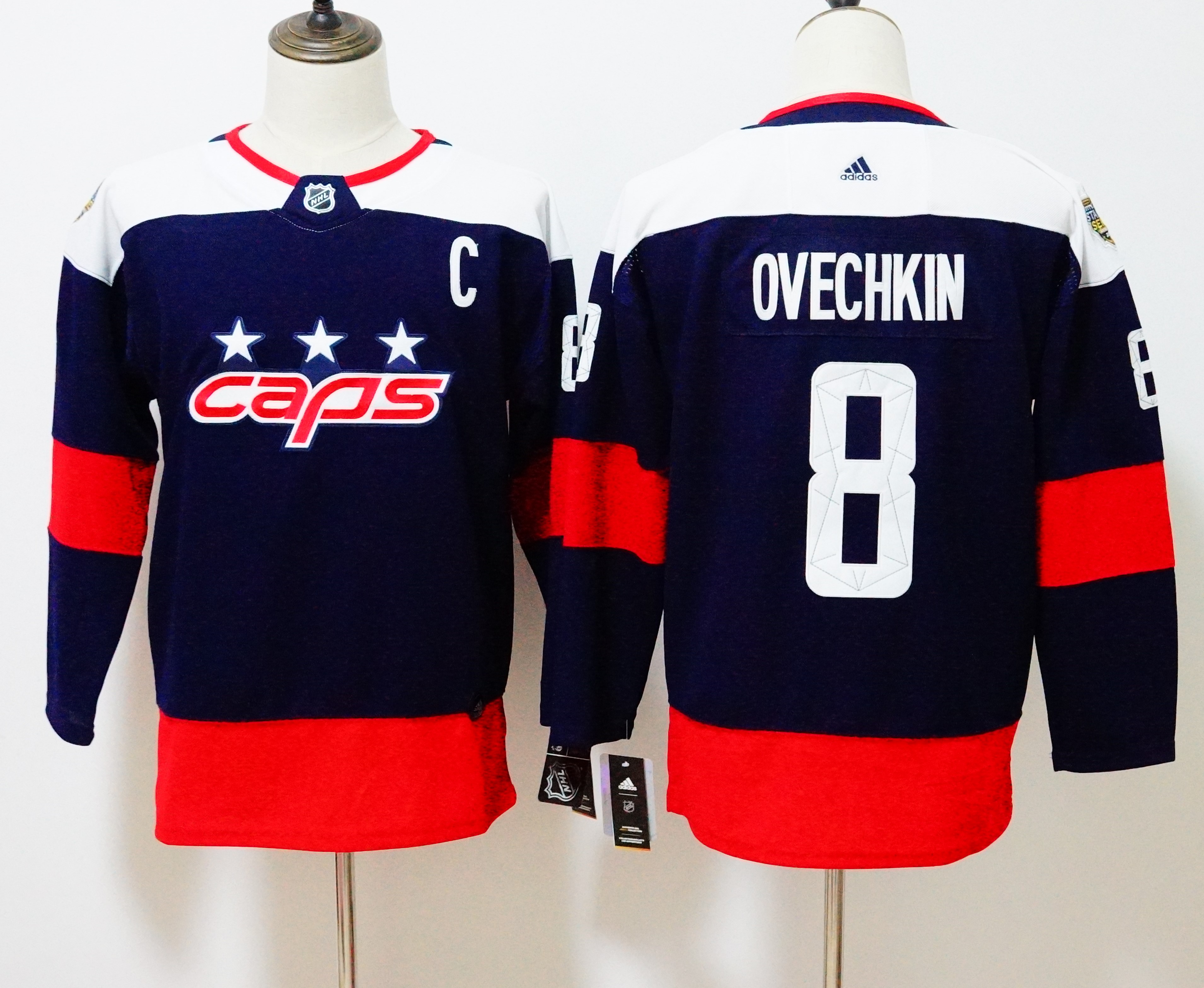 Capitals 8 Alexander Ovechkin Navy Youth 2018 NHL Stadium Series Adidas Jersey - Click Image to Close